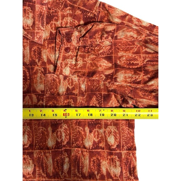Women’s Autumn Orange WOOLRICH Button Up Shirt, Size L Cozy Fall Fairy Office - Picture 5 of 8